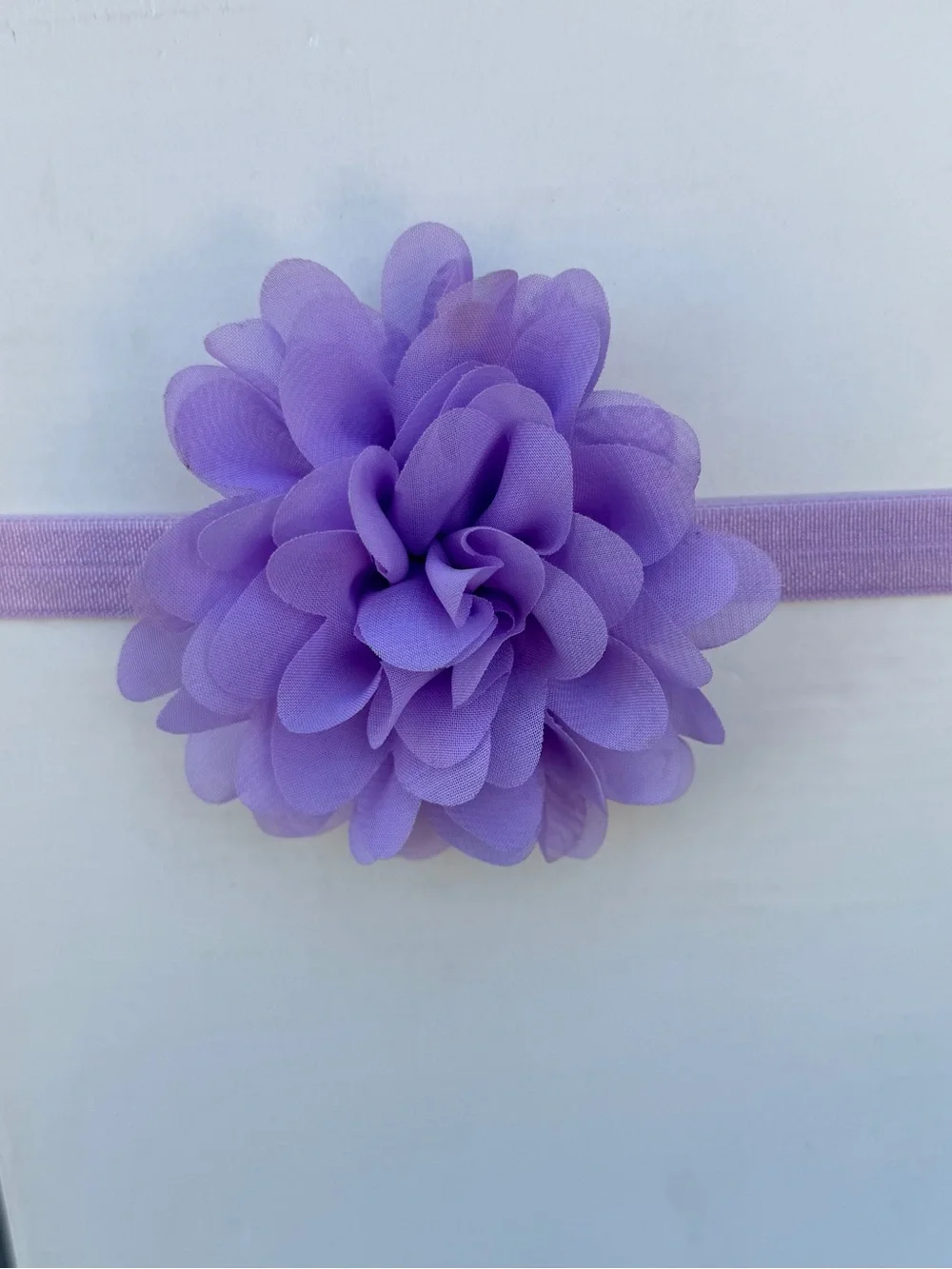 Lavender Floral Elastic Headband for Girls